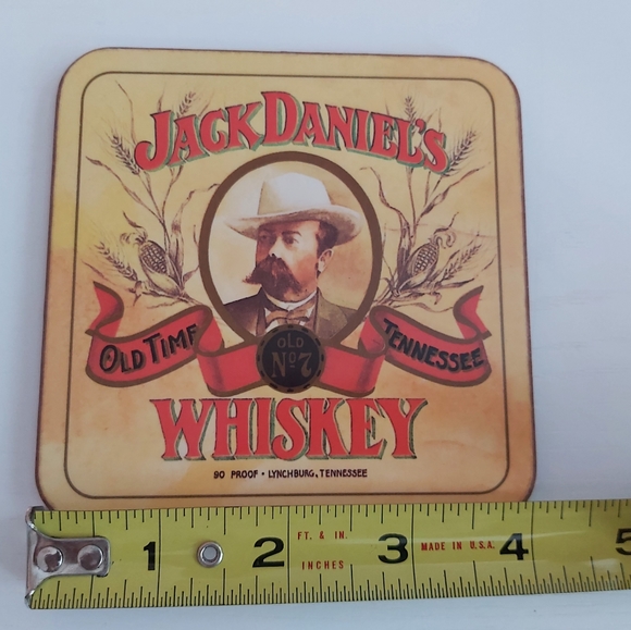 Jack Daniels set of 6 coasters cork bottom with the box - Picture 5 of 11
